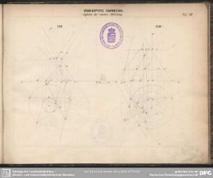 Descriptive Geometrie. Aufgaben der zweiten Abtheilung. Taf. XIII