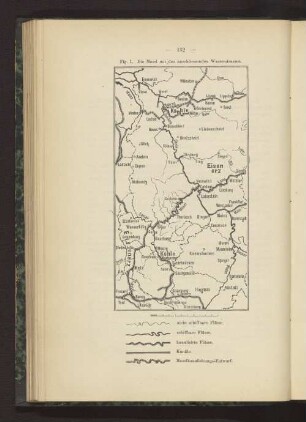 Fig. 1. Die Mosel mit den anschliessenden Wasserstrassen.