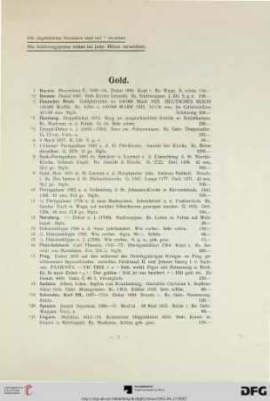 Gold (Nr. 1-21)