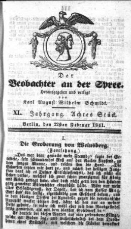 8. Stueck, 22. Februar 1841