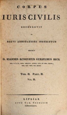 Corpus iuris civilis : recognovit et brevi annotatione instructum, 2,2,2