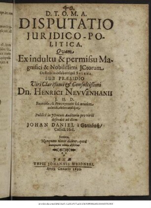 Disputatio Iuridico-Politica