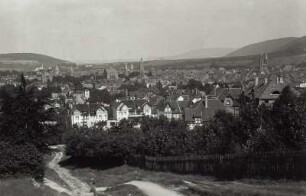Goslar vom Steinberg : Goslar. Stadtansicht vom Steinberg von Westen gegen Sudmerberg und Harz-Nordabfall