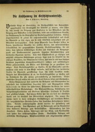 ¬Die¬ Anschauung im Geschichtsunterricht