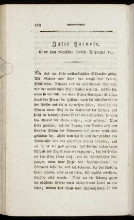 Julie Farnese. Unter dem römischen Pabste Alexander VI.