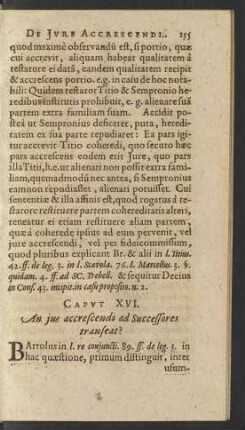 Caput XVI. An ius accrescendi ad Successores transeat?