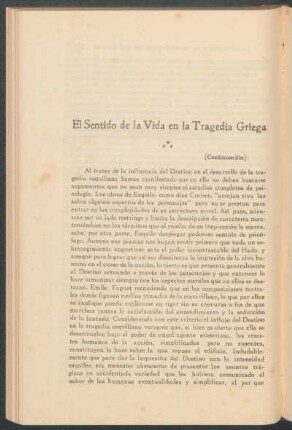 El sentido de la vida en la tragedia griega - (Continuación)