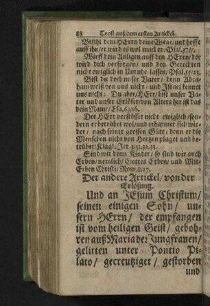 Der andere Artickel/ von der Erlösung.