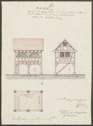Ludwig, Gottlieb, Rotgerber Bau eines Trockenschuppens