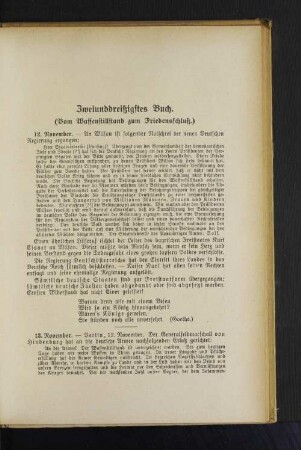 Zweiunddreißigstes Buch. (Vom Waffenstillstand zum Friedensschluß.)