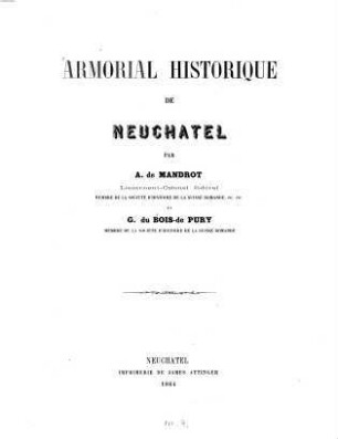 Armorial historique de Neuchâtel