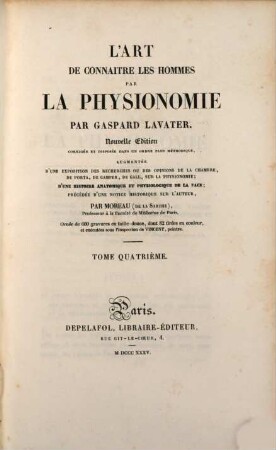L' art de connaître les hommes par la physionomie : ornée de 600 gravures en taille-douce, 4 (1835)