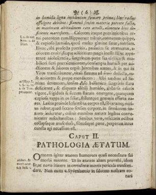 Caput II. Pathologia Ætatum.