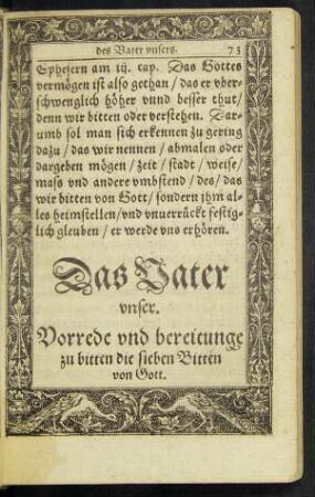 Vorrede und bereitunge zu bitten die sieben Bitten von Gott.