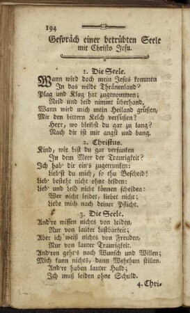 Gespräch einer betrübten Seele mit Christo Jesu.