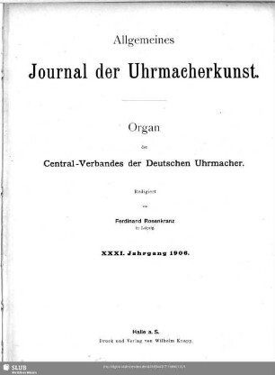 30.1906: Allgemeines Journal der Uhrmacherkunst