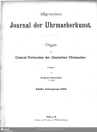 30.1906: Allgemeines Journal der Uhrmacherkunst