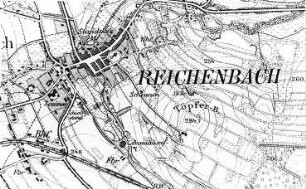 Reichenbach/O.L.. Meßtischblatt, Sekt. Reichenbach, 1886
