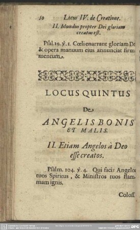 Locus Quintus De Angelis Bonis Et Malis