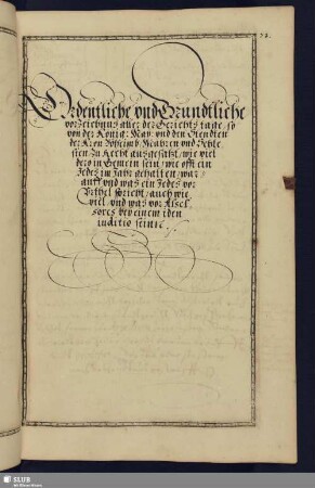 Ordentliche vnd Gründtliche vorZeichnus aller der Gerichtstage