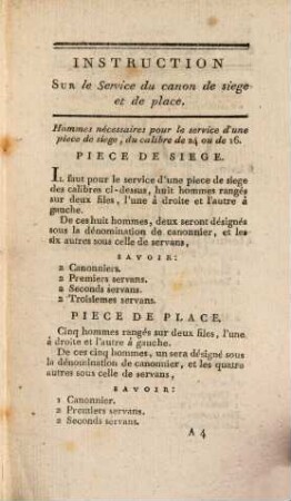 Petit Manuel du Canonier