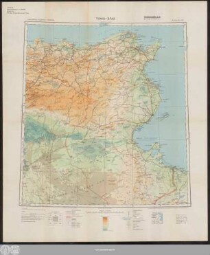 Tunis Übersichtskarte 1:1000000
