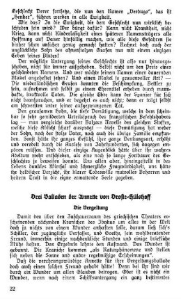 Drei Balladen der Annette von Droste-Hülshoff
