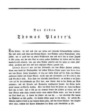 ¬Das¬ Leben Thomas Platter's