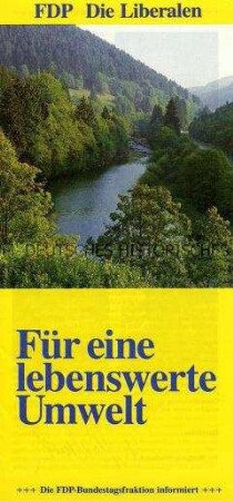 Flugblatt der FDP-Bundesfraktion zur Umweltpolitik