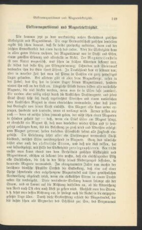 Elektromagnetismus und Magnetelektrizität.