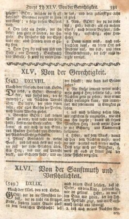 XLVI. Von der Sanftmuth und Versöhnlichkeit.