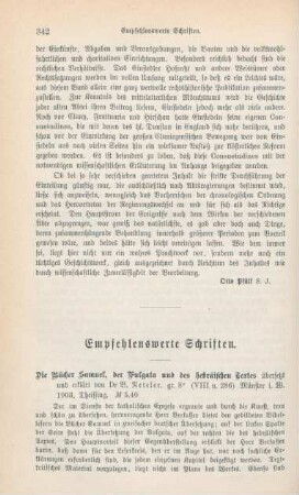 342-353 Empfehlenswerthe Schriften