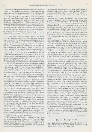 70-71 [Rezension] Visser 't Hooft, Willem Adolph, Lehrer und Lehramt der Kirche