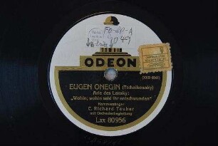 Eugen Onegin : Arie des Lensky: "Wohin, wohin seid ihr entschwunden" / (Tschaikowsky)