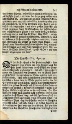 Die Heuschrecken. Apoc. 9.