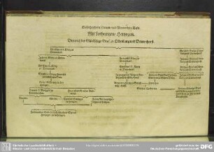 Die sechzehente Stamm- und Verwandnis-Tafel. Mit Lothringen, Hertzogen