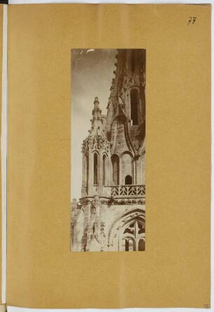 Abteikirche Saint-Jean-des-Vigne, Soissons: Detail (aus: Skizzen- und Fotoalbum 10)