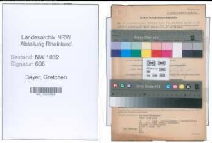 Entnazifizierung Gretchen Beyer , geb. 03.08.1906 ()