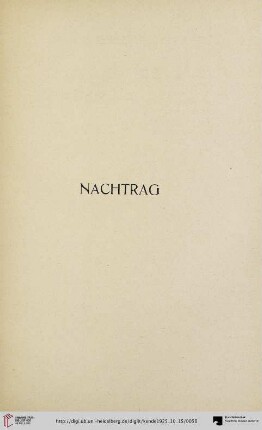 Nachtrag (Nr. 427-435)