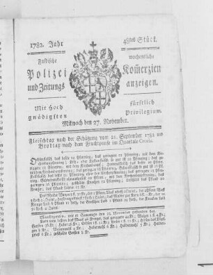 48tes Stück., Ausgabe vom 27. November 1782