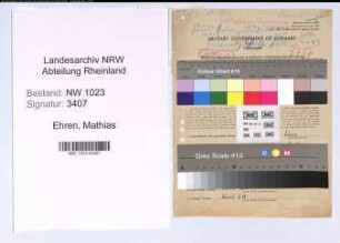 Entnazifizierung Mathias Ehren , geb. 09.08.1892 (Arbeiter)