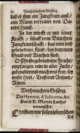 Weynachten Gesäng.