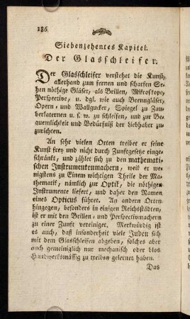 186-208, 17. Kap. Der Glasschleifert. - 18. Kap. Der Glasschneider.