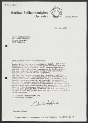 Brief an Josef Dechant, 30.05.1994