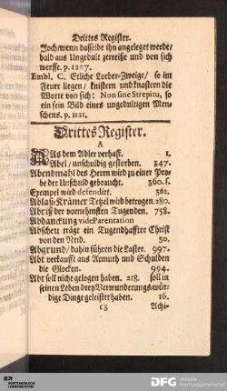 Drittes Register.