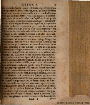 T. Livii Patavini historicorum omnium Romanorum longe uberrimi, et facile principis Libri Omnes, quotquot ad nos pervenere : post varias doctorum virorum emendationes, & veterum & recentium exemplarium collatione summa fide ac diligentia recogniti, & ad publicam utilitatem denuo editi ; cum rerum & verborum indice longe copiosiß., 5. Historiarum ab urbe condita decadis quintae liber primus [- V]