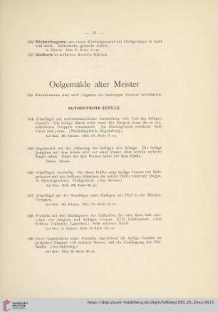 Oelgemälde alter Meister (Nr. 164-196)