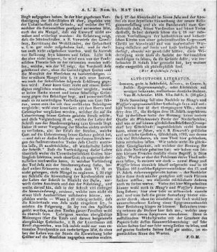 Schröder, H.: Epigrammenlese. Oder Rückblick auf weniger bekannte, verstorbene deutsche Dichter. Itzehoe: Schönfeld; Altona: Busch 1828