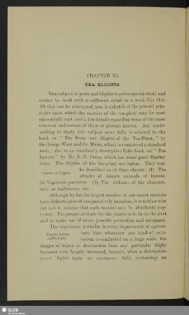 Chapter XI. Tea blights