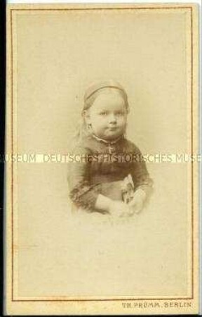Porträt eines kleinen Mädchens, Carte de Visite